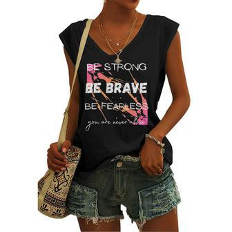 Cool Joshua 19 Be Strong Be Brave Be Fearless Tee Women's V-neck Tank Top | Mazezy