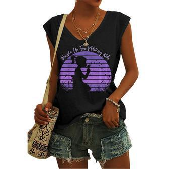 Dandelion Purple Up For Military Kids Month Army Child Women's Vneck Tank Top - Seseable