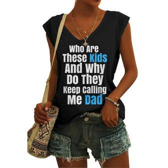 Father Sarcastic Novelty T For Kid Crazy Dads Women's Vneck Tank Top - Seseable