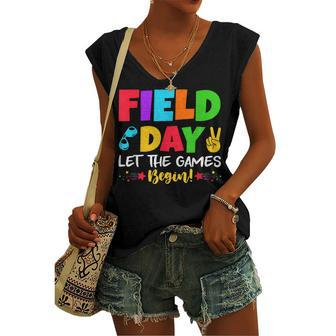 Lets Do This Field Day Thing Teacher Student School Women's V-neck Tank Top | Mazezy