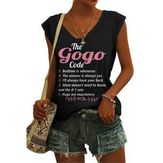 Gogo Grandma The Gogo Code Women's Vneck Tank Top - Seseable