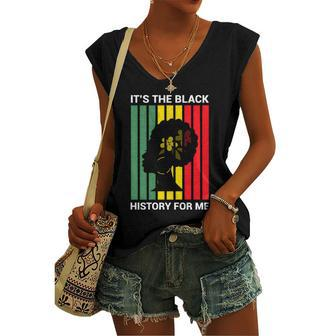 Juneteenth Is My Independence Day Black Women Women's V-neck Casual Sleeveless Tank Top - Monsterry DE