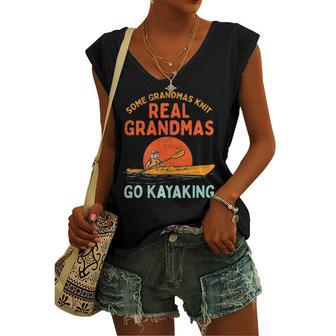 Kayak Kayak Grandma Kayak Women's V-neck Tank Top | Mazezy