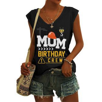 Mom Birthday Crew Construction Party Engineer Women's Vneck Tank Top - Seseable