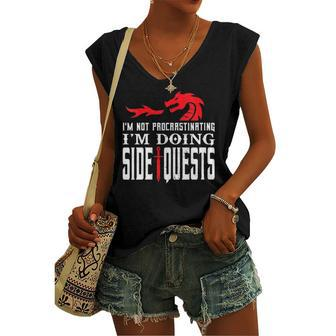 Im Not Procrastinating Im Doing Side Quests Dungeons & Dragons Women's V-neck Tank Top | Mazezy