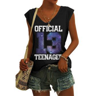 Womens Official Nager 13 Years Old Boys Girl 13Th Birthday Women's Vneck Tank Top - Seseable