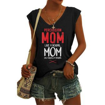 Percussion Instrument Drummer Mom Percussion Mom Women's V-neck Tank Top | Mazezy