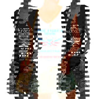 Proud Air Force Mom I Raised Mine Military Mother Women's V-neck Tank Top | Mazezy