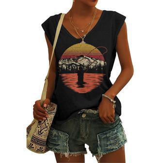 Reel Girl Fish V2 Women's V-neck Casual Sleeveless Tank Top | Favorety CA