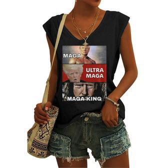 The Return Of The Great Maga King Trump Ultra Maga Women's V-neck Tank Top | Mazezy