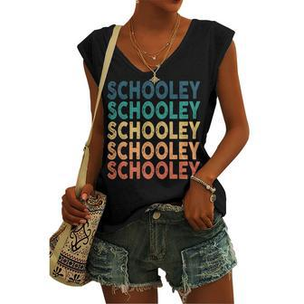 Schooley Name Shirt Schooley Family Name Women's V-neck Casual Sleeveless Tank Top - Monsterry