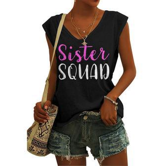 Sister Squad Sister Birthday V2 Women's Vneck Tank Top - Seseable