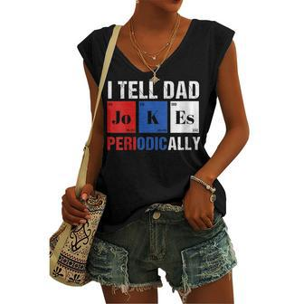 Womens I Tell Dad Jokes Periodically 4Th Of July Patriotic Women's Vneck Tank Top - Seseable