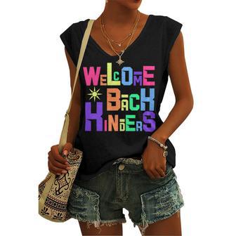 Welcome Back To School Kinders 486 Shirt Women's V-neck Casual Sleeveless Tank Top | Favorety AU