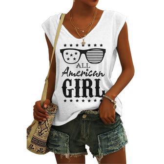 All American Girl 4Th Of July Family Matching Sunglasses Women's V-neck Casual Sleeveless Tank Top | Favorety AU