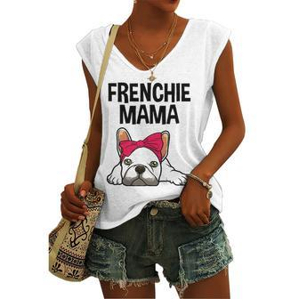 Frenchie Mom French Bulldog For Women's V-neck Tank Top | Mazezy
