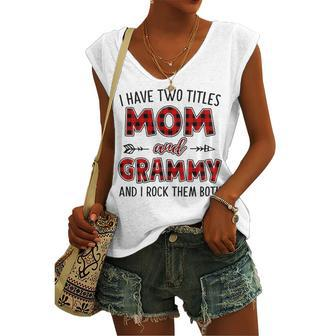 Grammy Grandma I Have Two Titles Mom And Grammy Women's Vneck Tank Top - Seseable