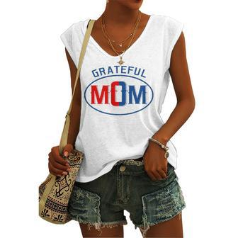 Grateful Mom Worlds Greatest Mom Women's V-neck Tank Top | Mazezy