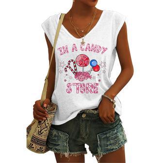 Kid In A Candy Store 35 Trending Shirt Women's V-neck Casual Sleeveless Tank Top | Favorety UK