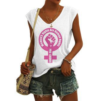 Rights Are Human Rights Pro Choice Women's V-neck Tank Top