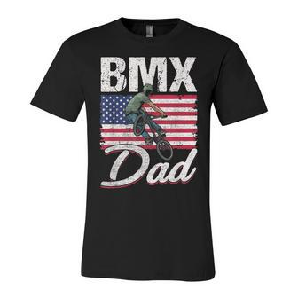 American Flag Bmx Dad Fathers Day Funny 4Th Of July Unisex Jersey Short Sleeve Crewneck Tshirt - Seseable