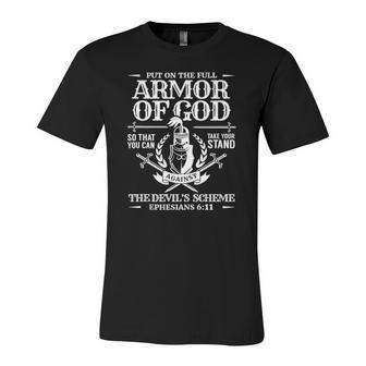 Armor Of God Christian Bible Verse Religious Jersey T-Shirt | Mazezy