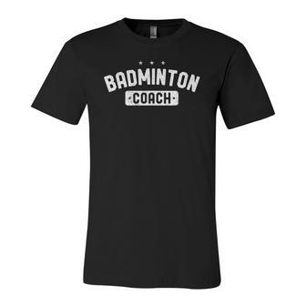 Badminton Coach Vintage Badminton Sport Lover Jersey T-Shirt | Mazezy