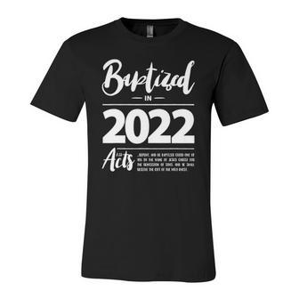 Baptized In 2022 Bible Acts 238 Vbs Christian Baptism Jesus Jersey T-Shirt