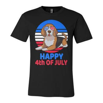 Beagle 4Th Of July For Beagle Lover Beagle Mom Dad July 4Th Unisex Jersey Short Sleeve Crewneck Tshirt - Seseable