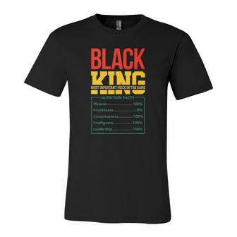 Black King Nutritional Facts African American Juneteenth Jersey T-Shirt | Mazezy