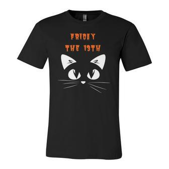 Friday The 13Th Adorable Black Cat Halloween Jersey T-Shirt | Mazezy