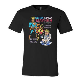 Great Maga King Donald Trump Biden Usa Ultra Maga Super Mega Mayhem Jersey T-Shirt | Mazezy