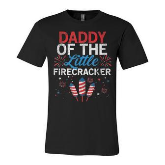 Mens Daddy Of The Little Firecracker 4Th Of July For Dad Unisex Jersey Short Sleeve Crewneck Tshirt - Seseable