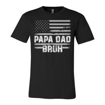 Papa Dad Bruh Fathers Day 4Th Of July Us Flag Vintage 2022 Unisex Jersey Short Sleeve Crewneck Tshirt - Seseable
