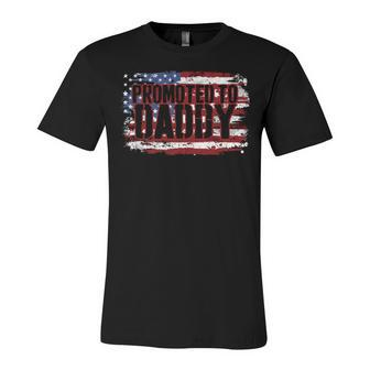 Pregnancy Announcement Daddy Dad American Flag 4Th Of July Unisex Jersey Short Sleeve Crewneck Tshirt - Seseable