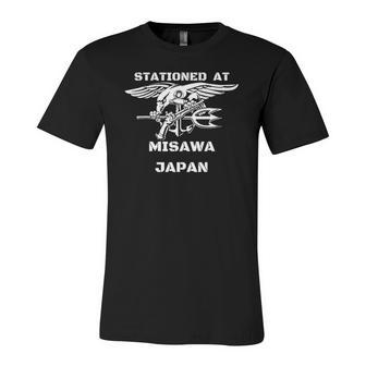 Stationed At Misawa Japan Misawa Air Base Jersey T-Shirt | Mazezy