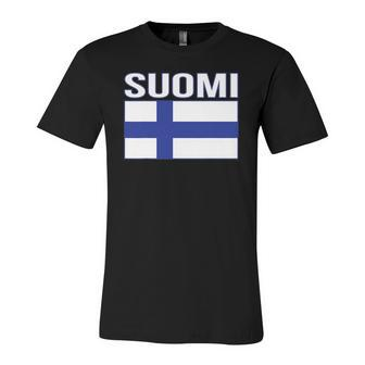 Suomi Flag Flag Of Finland Finnish Flag Jersey T-Shirt | Mazezy