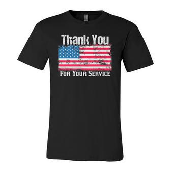 Thank You For Your Servicemilitary Policeman Fireman Jersey T-Shirt | Mazezy