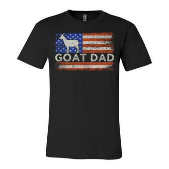 Vintage American Flag Goat Animal Lover Goat Dad 4Th Of July Unisex Jersey Short Sleeve Crewneck Tshirt - Seseable