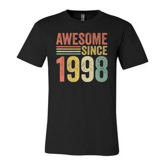 Vintage Awesome Since 1998 24Th Birthday Retro Jersey T-Shirt | Mazezy