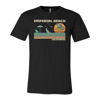 Vintage Retro Vacation California Imperial Beach Jersey T-Shirt | Mazezy
