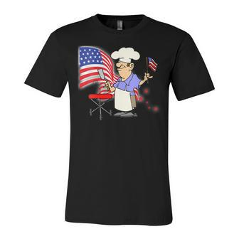 Womens Funny Patriotic All American Dad 4Th Of July Flag Bbq Men Unisex Jersey Short Sleeve Crewneck Tshirt - Seseable