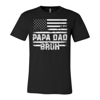 Womens Papa Dad Bruh Fathers Day 4Th Of July Us Vintage Gift 2022 Unisex Jersey Short Sleeve Crewneck Tshirt - Seseable