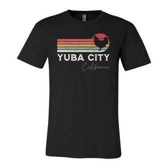 Yuba City California Retro Chicken Lover Souvenir Jersey T-Shirt | Mazezy