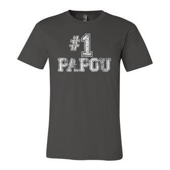 1 Papou Number One Sports Fathers Day Jersey T-Shirt | Mazezy