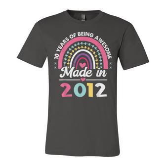 10 Years Old Gifts 10Th Birthday Born In 2012 Women Girls Unisex Jersey Short Sleeve Crewneck Tshirt - Seseable