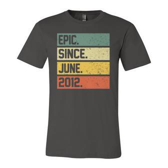 10Th Birthday 10 Years Old Epic Since June 2012 Vintage Jersey T-Shirt | Mazezy