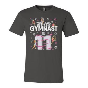 11 Years Old Gymnast 11Th Birthday Girl Tumbling Gymnastics Jersey T-Shirt | Mazezy