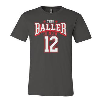 12Th Birthday Basketball Lover 12 Years Old Bday Jersey T-Shirt | Mazezy