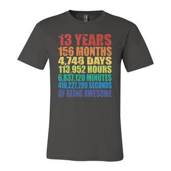 13Th Birthday For Boys & Girls 13 Years Of Being Awesome Jersey T-Shirt | Mazezy